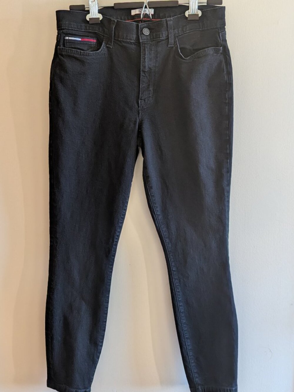 Tommy Hilfiger Black Skinny Jeans with Stretch, Sz 10